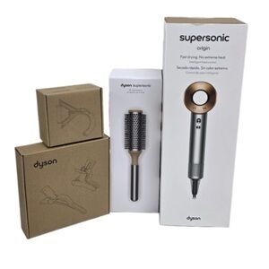 DYSON Supersonic Origin Hair Dryer Nickel/ Copper + Styling Accessories NEW!